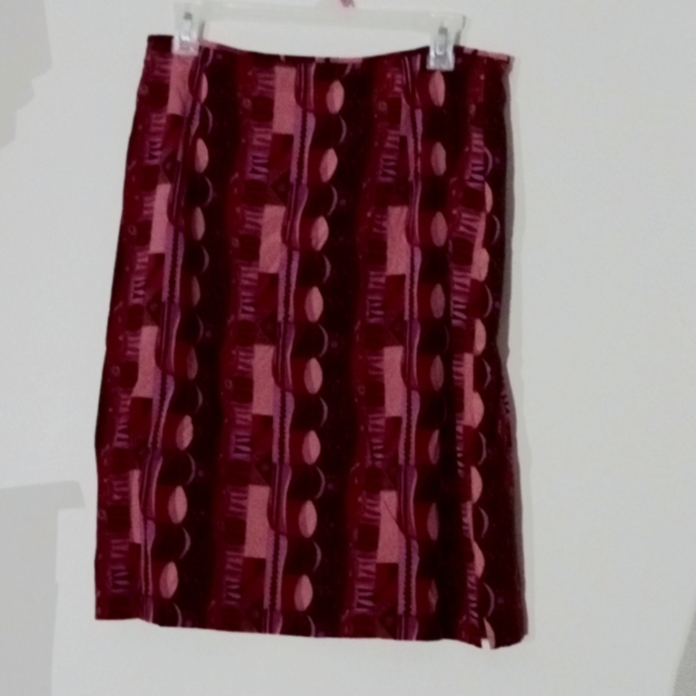 Vtg Girlfriend by Silversilk Italy midi skirt L euc